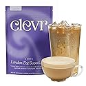 Clevr London Fog Latte, Vegan, Earl Grey Instant Tea Mix, Superfood Powder Blend with Black Tea, Reishi Mushroom, Organic Spices, Coconut Cream