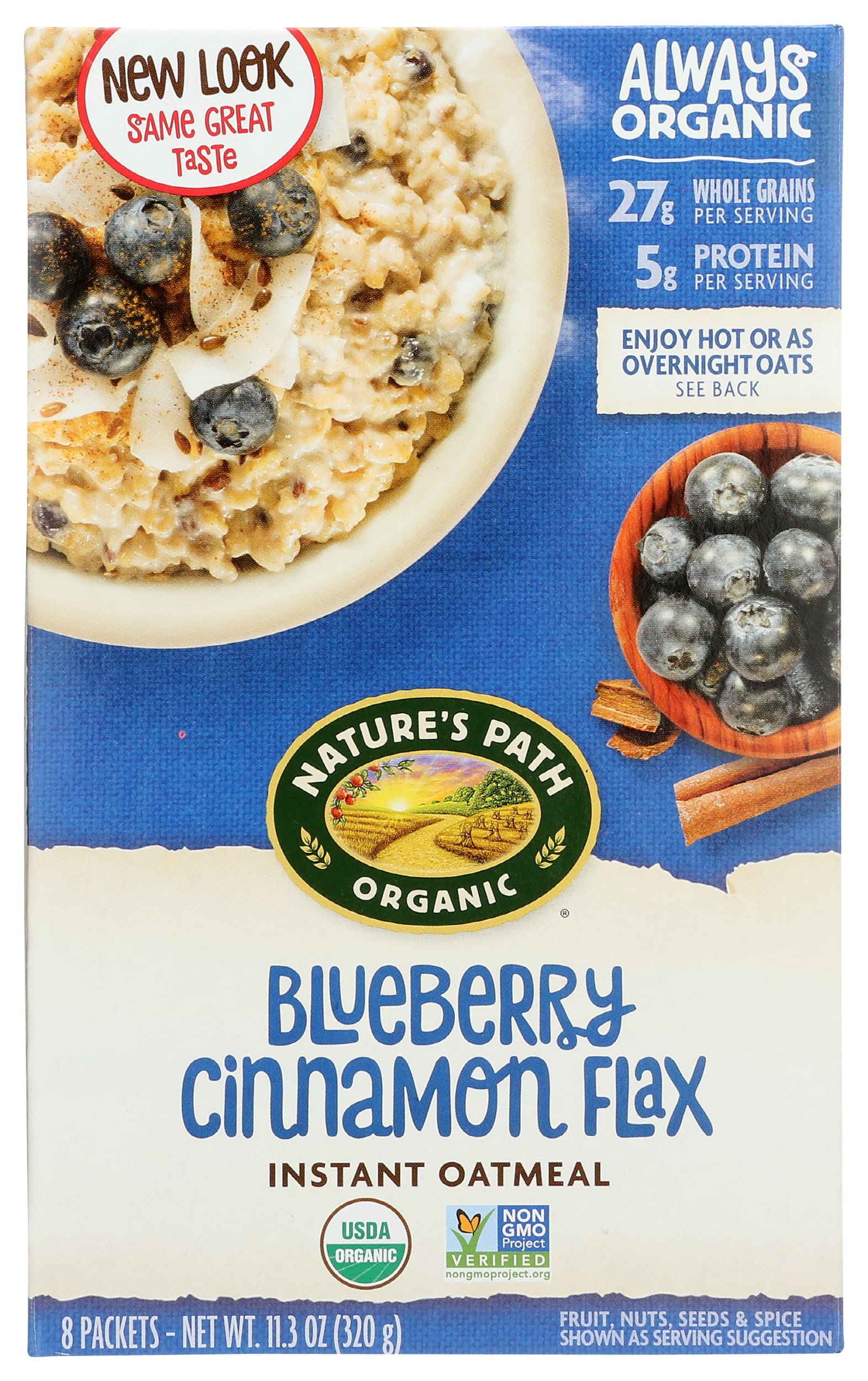 Nature's Path Organic Optimum Power Flax Cereal Blueberry Cinnamon, 11.2 Ounce