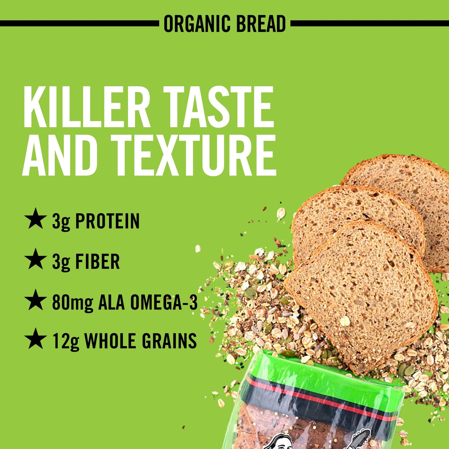 Dave's Killer Bread 21 Whole Grains & Seeds Thin-Sliced, Whole Grain Organic Bread, 20.5 oz Loaf