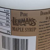 Lehman's Real Pure Maple Syrup U.S. Grade A Medium Amber 1/2 pint 8 oz Jug