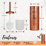 Autumn Alley Toilet Bowl Brush and Holder Copper Bathroom Accessories, Bathroom Toilet Brush for Modern Farmhouse Bathroom Decor, Standing Toilet Bowl