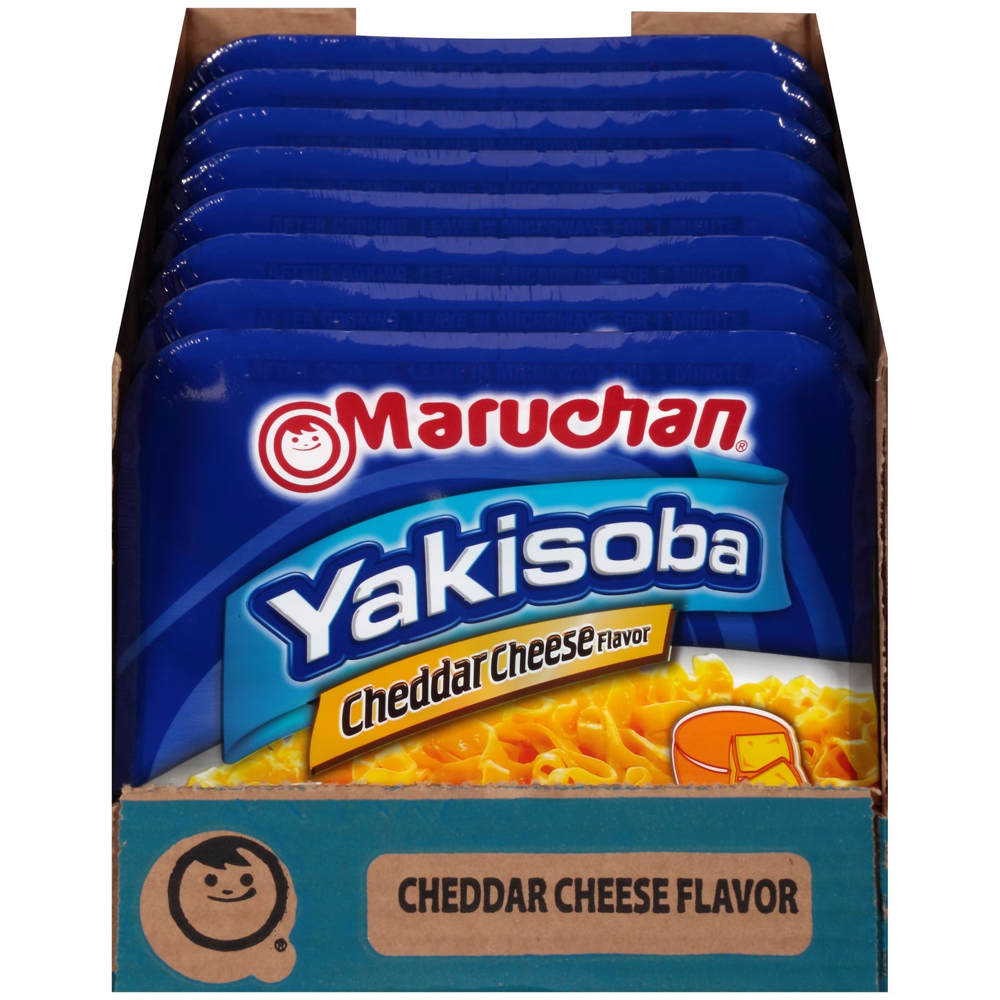 Maruchan Yakisoba, Cheddar Cheese Flavor - Stir-Fried Japanese Instant Ramen Noodles, High Protein Microwavable Meal - 3.96 Oz. (8 Pack)