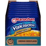 Maruchan Yakisoba, Cheddar Cheese Flavor - Stir-Fried Japanese Instant Ramen Noodles, High Protein Microwavable Meal - 3.96 Oz. (8 Pack)