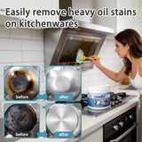 Curvflatn Heavy Oil Stain Cleaner, Pot Bottom Black Stain Cleaner,Stainless Steel Cleaning & Polishing, Powerful Kitchenware Cleaner, Multi-purpose