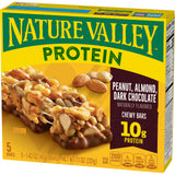 Nature Valley Chewy Protein Granola Bars, Peanut Almond Dark Chocolate, 5 Bars, 7.1 OZ