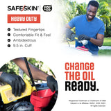 SAFESKIN Heavy Duty Nitrile Disposable Gloves, Pack of 40, Powder Free, Black - Plumbing, Gardening, Painting, Food Handling