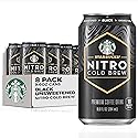 Starbucks - RTD Coffee Nitro Cold Brew, Black Unsweetened, 9.6 fl oz Cans (8 Pack), Iced Coffee, Cold Brew Coffee, Coffee Drink