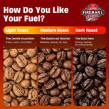 Firemans Brew Medium Roast Coffee - Bold & Robust Ground Coffee - 100% Arabica Beans, Rich, Full-Bodied Flavor - Freshly Roasted Gourmet Coffee - Low