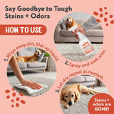 Wee Away X2 Dog Urine Stain & Odor Remover - Double Strength Enzyme Spot Cleaner for Dog Pee, Marking & Odor Removal - Carpet, Furniture & Bedding