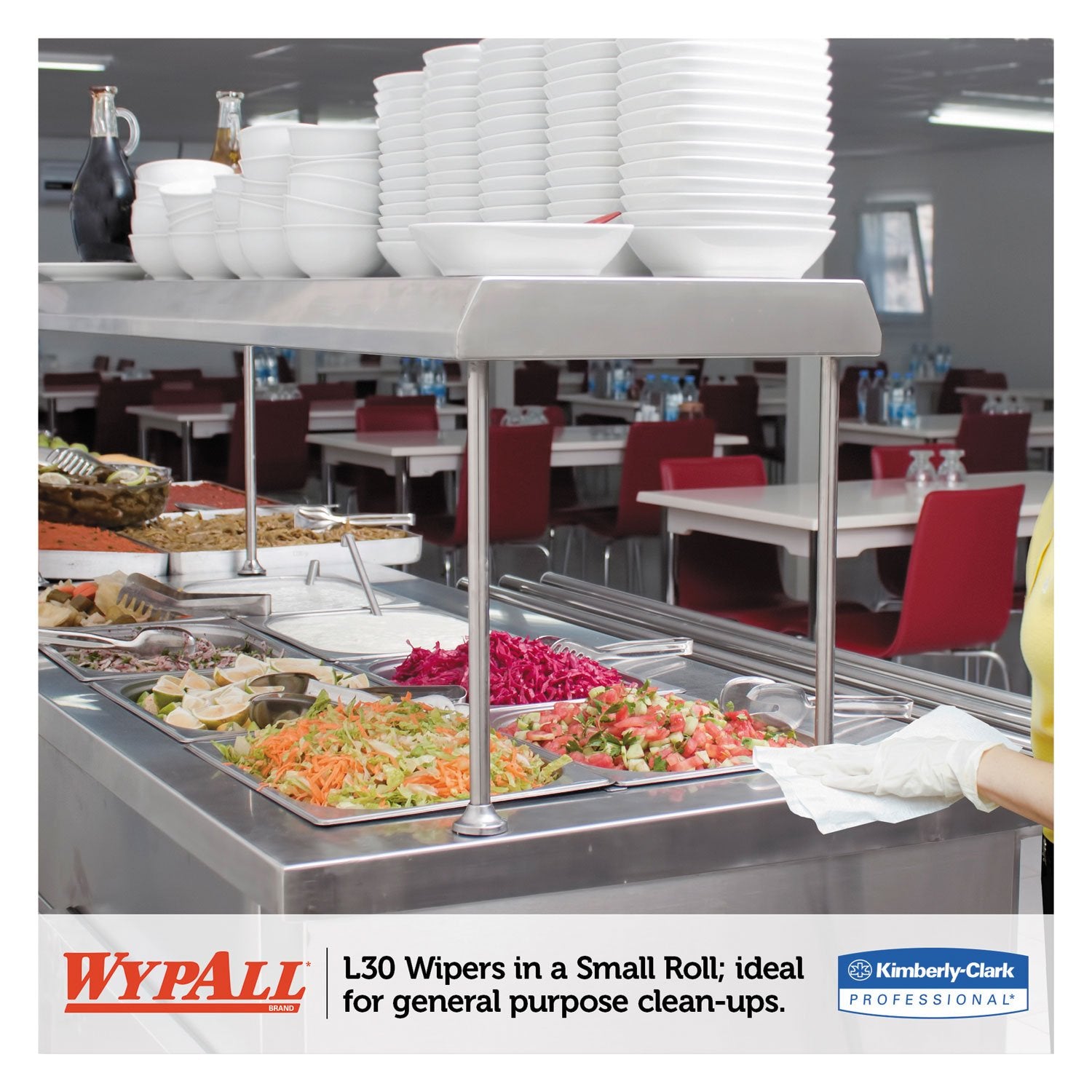 WypAll 05843 L30 Towels, 11 x 10.4, White