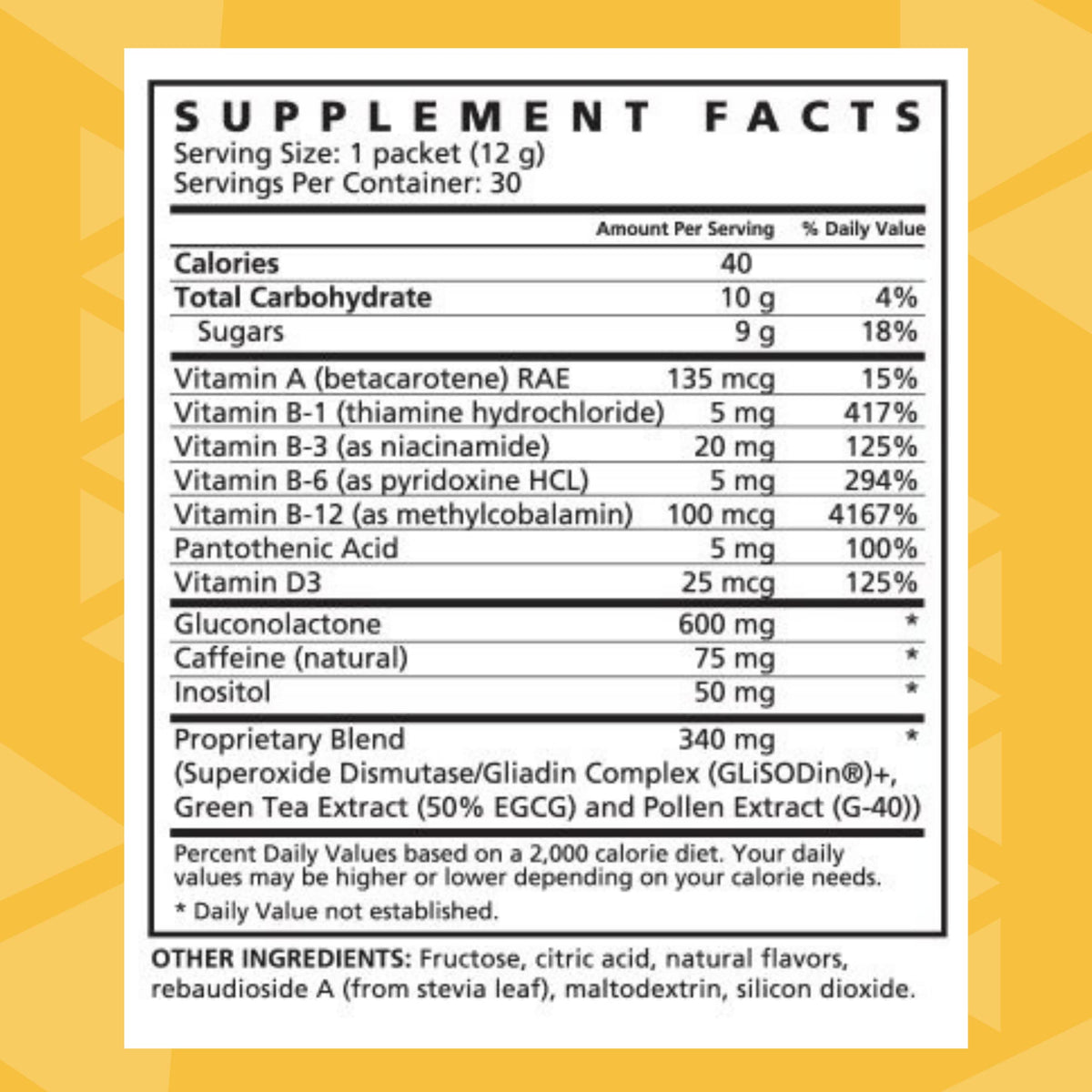 Youngevity ProJoba Pollen Burst Natural Energy Drink Mix, 30 Sticks, 2 Pack