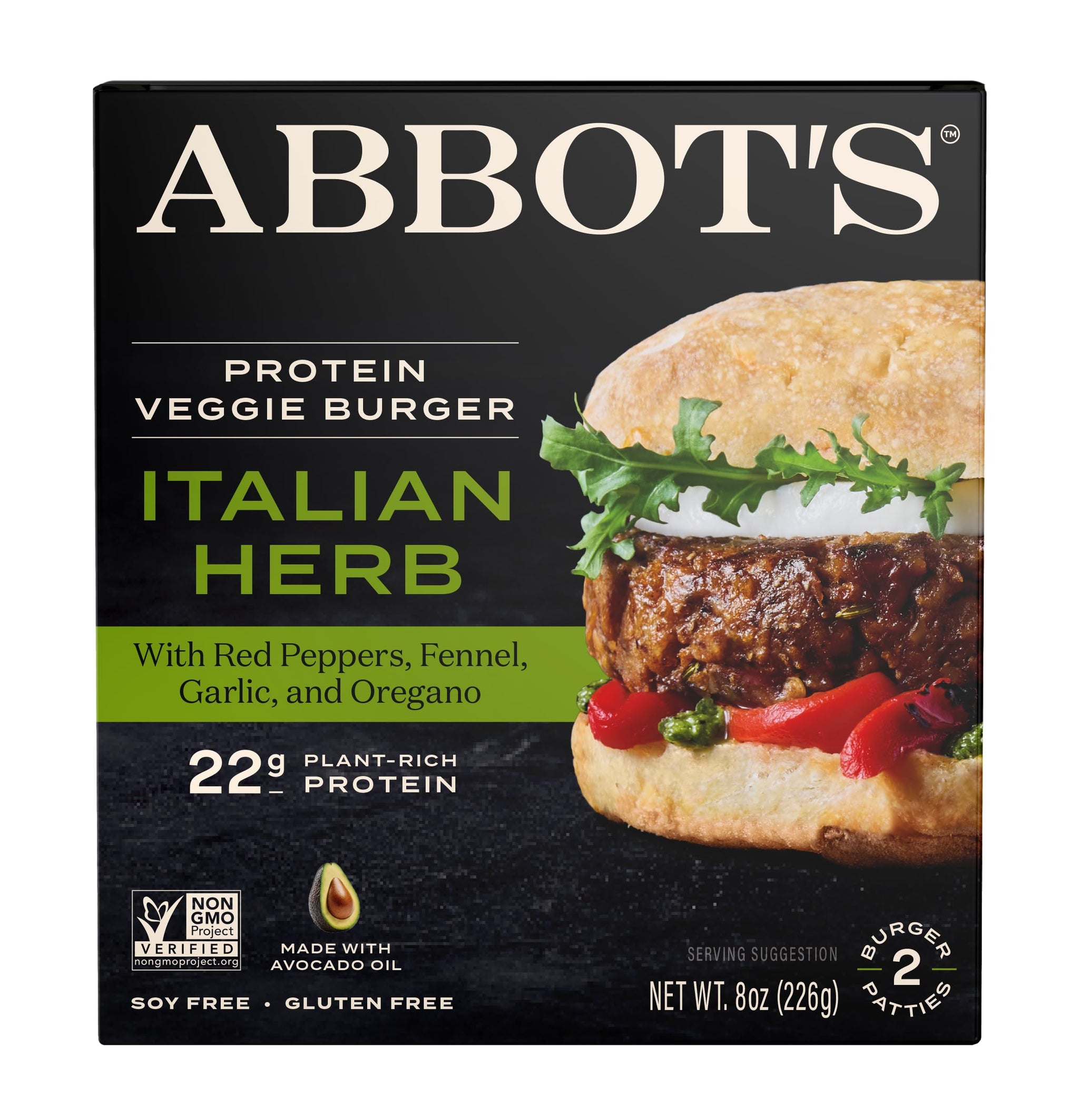 Abbot’s High-Protein Veggie Burger, Italian Herb