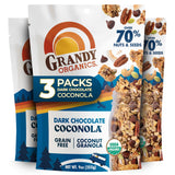 Grandy Organics Dark Chocolate Coconola - Certified Organic Grain Free Granola - 7g Protein - Gluten Free, Non GMO, Vegan & Paleo Friendly