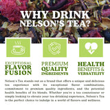 Nelson's Tea Raspberry Hibiscus Tea - Caffeine Free, Cut & Sifted Green Rooibos, Honeybush, Dried Raspberries, Acai, and Pomegranate Loose Leaf (2 oz)