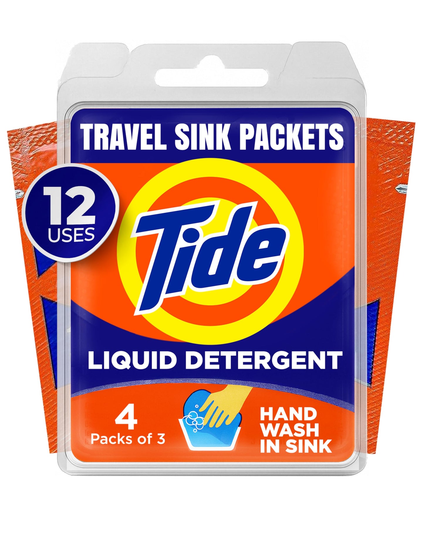 Tide Sink Pack Liquid Laundry Detergent, 0.51 oz, Pack of 12
