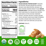 Orgain Organic Vegan Protein Powder, Peanut Butter - 21g Plant Protein, 7g Prebiotic Fiber, Low Net Carb, No Dairy Ingredients, No Added Sugar