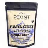 Peont Assam Earl Grey Single Estate Black Tea, 100g, Citrusy Malty with Italian Bergamot Oil with Digestive, Immune-boosting & Mood-lifting.