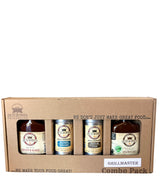 Dutch Oven Smokehouse Grill Masters Gift Set - 2x BBQ Sauces & 2x Rubs - Stampede, Sweet & Sassy, Californio, Fenceline - All-Natural, Award-Winning