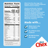 Rice Chex Gluten Free Breakfast Cereal, Homemade Chex Mix Ingredient, 12 oz