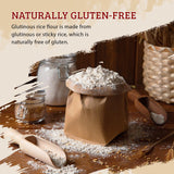 52USA Glutinous Rice Flour 48 Ounce (Basic), 1 Pound (Pack of 3), Rice Flour for Baking or Cooking, Product of THAILAND, All Natural White Rice Flour