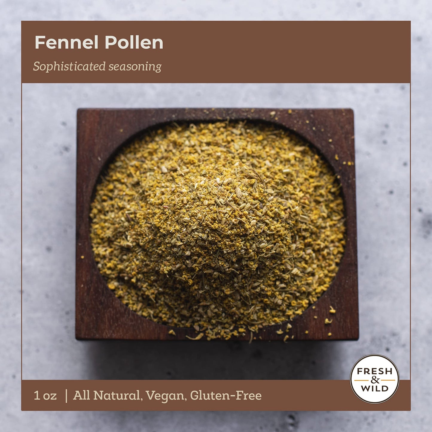 Fresh & Wild | Wild Italian Fennel Pollen | Vegan, Gluten-Free | Great with Rice, Pasta, Risotto, Marinades, Meat & Fish, or Even Sauces | 1 oz |