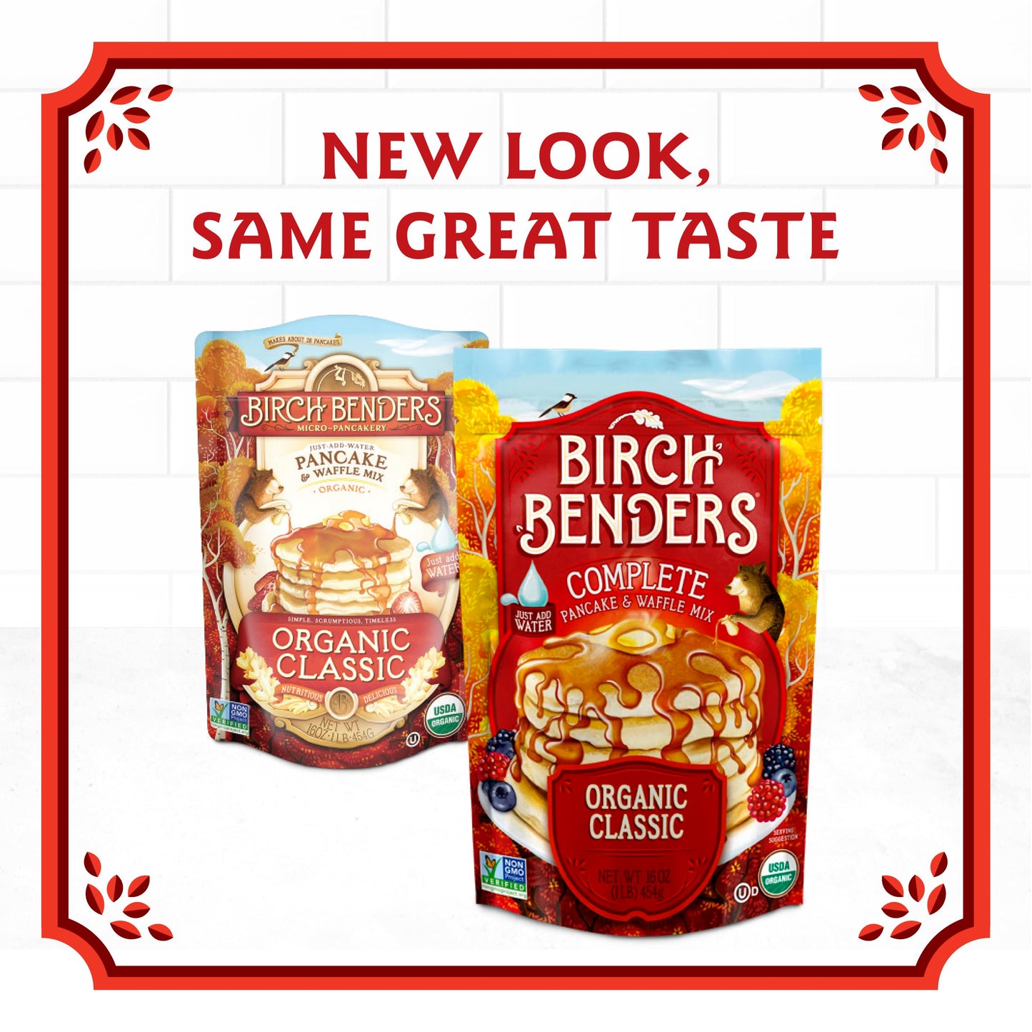 Birch Benders Griddle Cakes, Pancake & Waffle Mix Classic Organic, 16 Ounce