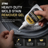 Mold Stain Remover Gel | Heavy Duty Mildew Stain Remover | Tile Grout Cleaner | Home Cleaning Gel for Bathroom Grout, Bathtub, Shower, Caulk & Front