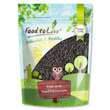 Food to Live Toasted Black Sesame Seeds, 8 Ounces - Crunchy and Nutritious Snack, Oven Roasted, Unsalted, No Oil Added, Perfect for Cooking, Baking