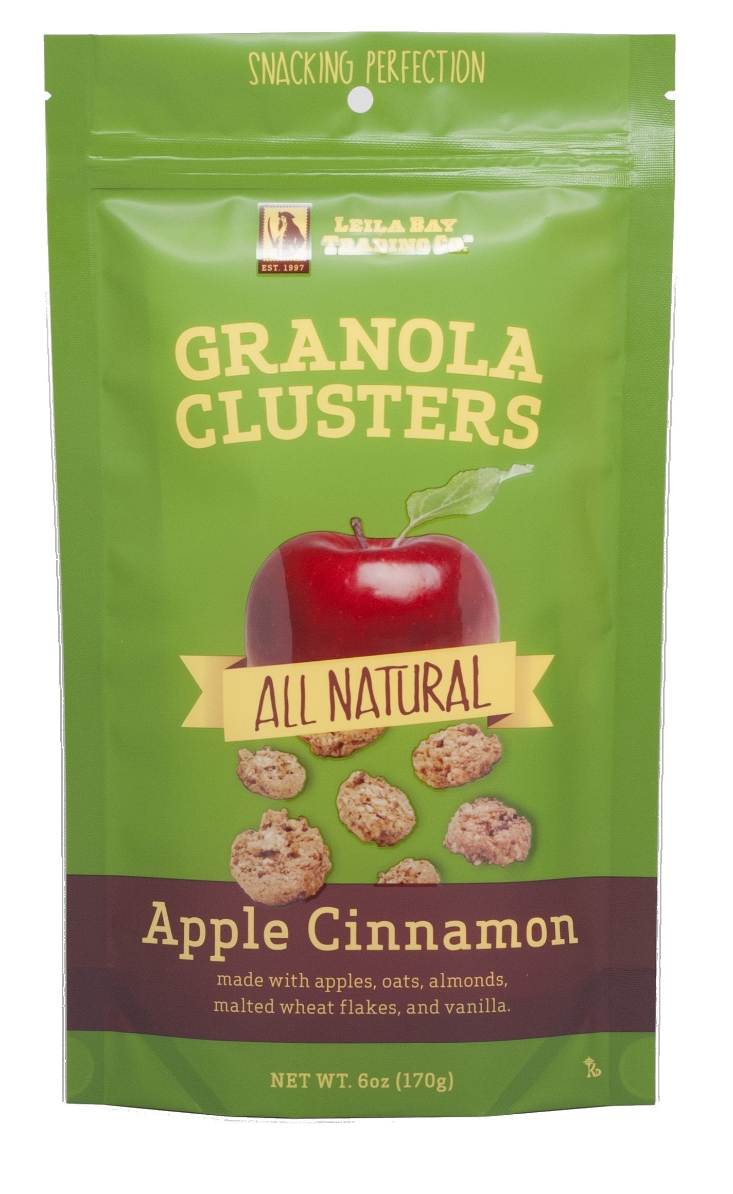 Leila Bay Trading Company Granola Clusters, Apple Cinnamon, 6 Ounce