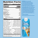 Pure Protein Ready to Drink Protein Shake, Vanilla Latte, 30g Protein, Caffeine for energy + L-Theanine, 150 Calories, Less than 1g Sugar, 4g Fiber