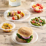 Exquisite Clear Cuisine Plastic Plates - 6" (Pack of 40) - Durable & Microwavable - Ideal for Everyday Dining & Parties