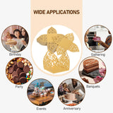 UKCOCO Party Chocolate Tray and Hollow-out Flower Chocolate Wrappers, Gold Paper Candy Packaging Cups for Wedding Dessert Table Decoration, 50pcs