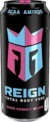 Reign Total Body Fuel, Sour Gummy Worm, Fitness & Performance Drink, 16 Fl Oz (Pack of 1)