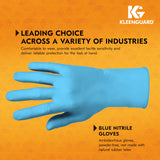 KleenGuard™ G10 Flex™ Blue Nitrile Gloves (54335), 3 Mil, Ambidextrous, Touchscreen Compatible, XL, 90 Gloves/Box
