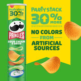 Pringles Potato Crisps Chips, Lunch Snacks, On-the-Go Snacks, Party Stack, Sour Cream and Onion, 7.1oz Can (1 Can)