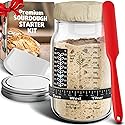 Ultimate Sourdough Starter Jar Kit 31.8 oz - Reusable Jar for Easy Bread Baking - Perfect to Make Your Sour Dough Starter - Easy to Use & Clean