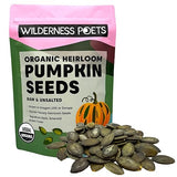 Wilderness Poets, Organic Heirloom Pumpkin Seeds - Styrian Variety, No Shells, Naturally Hulless. Unsalted, Bulk Size, Grown in Oregon, USA or Europe