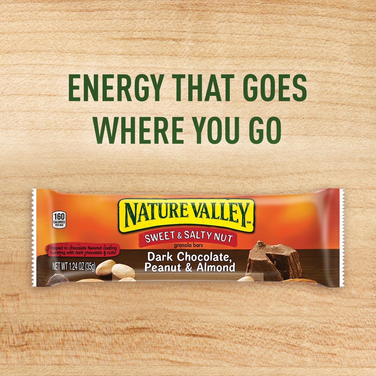 Nature Valley Granola Bars, Sweet and Salty Nut, Dark Chocolate Peanut & Almond, 1.2 oz, 6 ct (Pack of 6)