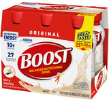 Boost Original Nutritional Energy Balanced Nutritional Drink (6 Count (Pack of 2), Vanilla & Strawberry)