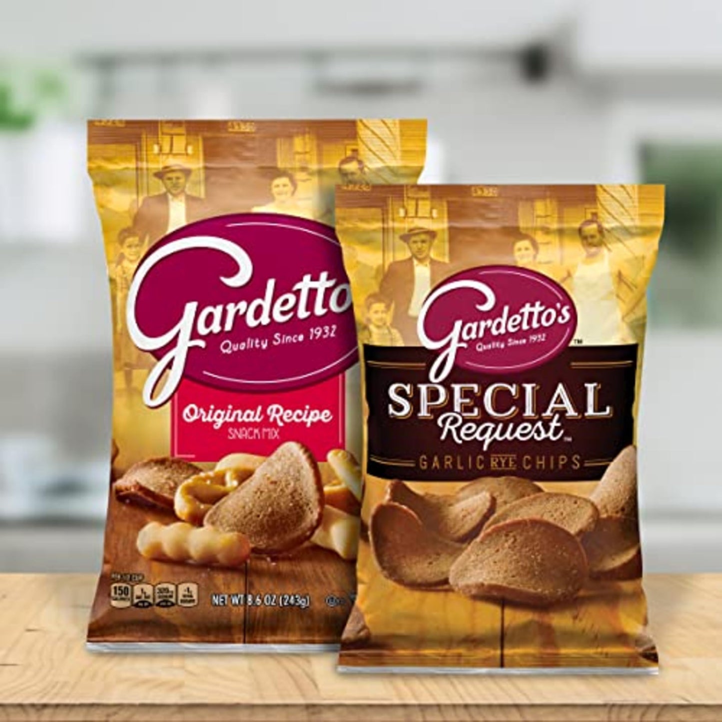 Gardetto's Original Recipe Snack Mix, Crunchy Breadsticks, Pretzels & Roasted Rye Chips, Kosher Snacks Multipack, 10 Single-Serve Bags, Individually