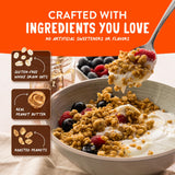 PBfit Peanut Butter Crunch Protein Granola, 15g Plant-Based Protein, Made with Whole Grain Oats and Chia Seeds, Gluten Free, for Protein Snacks