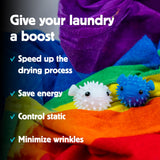 Kikkerland Set of Two Reusable Dryer Buddies for Laundry - Fabric Softener Dryer Balls - Control Static, Remove Wrinkles, Dry Clothes Faster, Puffer