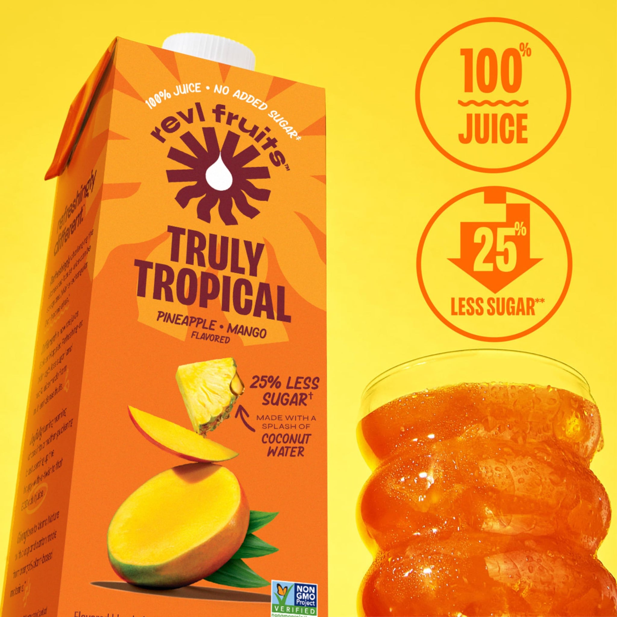 Revl Fruits, Truly Tropical Juice, 32 Fl Oz