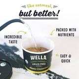 Wella Cereal Oatmeal Alternative, Gluten-Free Breakfast Hot Cereal, Grain-Free Paleo Organic Vegan High Protein Superfood, Plant-Based Non-GMO, Low in