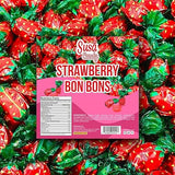 Susa Candy Strawberry Filled Bon Bons | 1 Pound Bag | Hard Candy - Approx. 60 Count