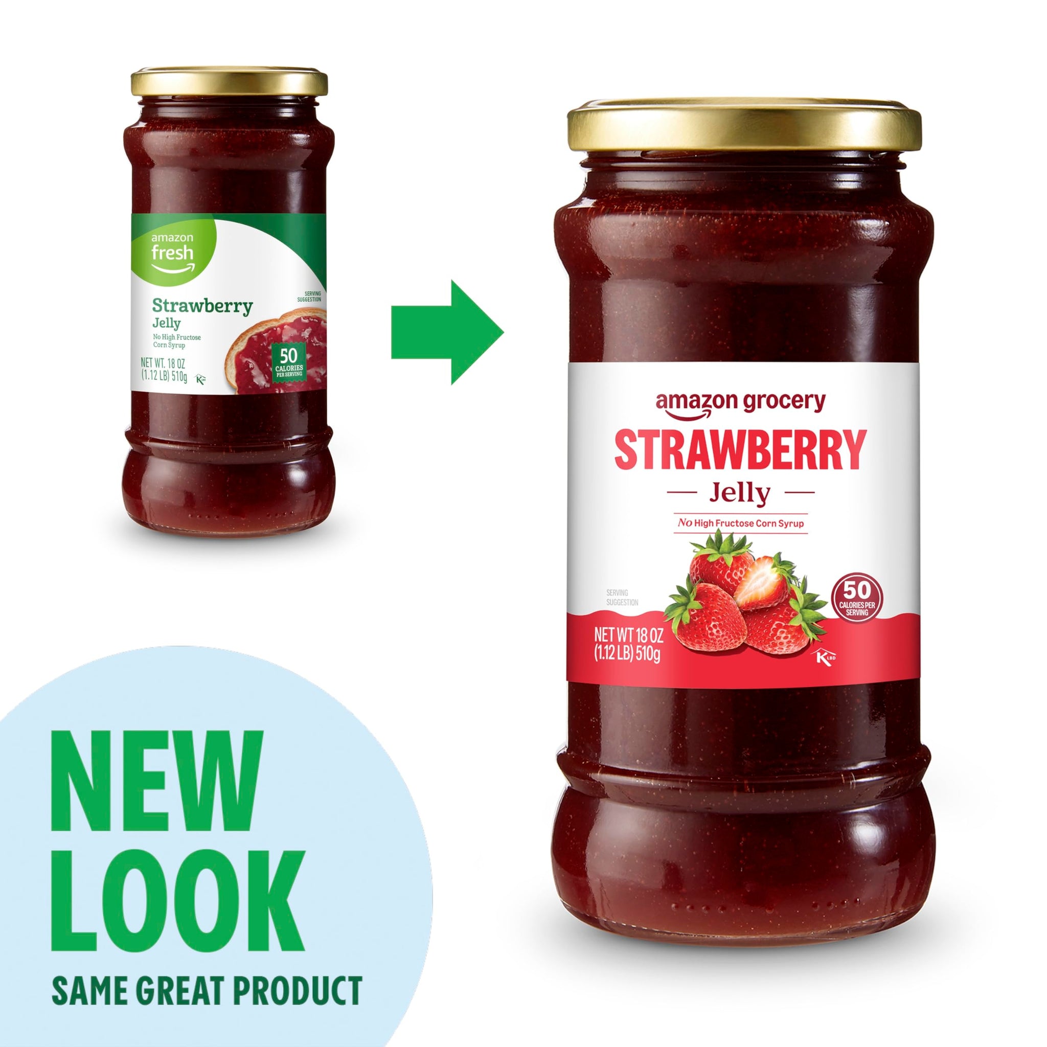 Amazon Grocery, Strawberry Jelly, 18 oz