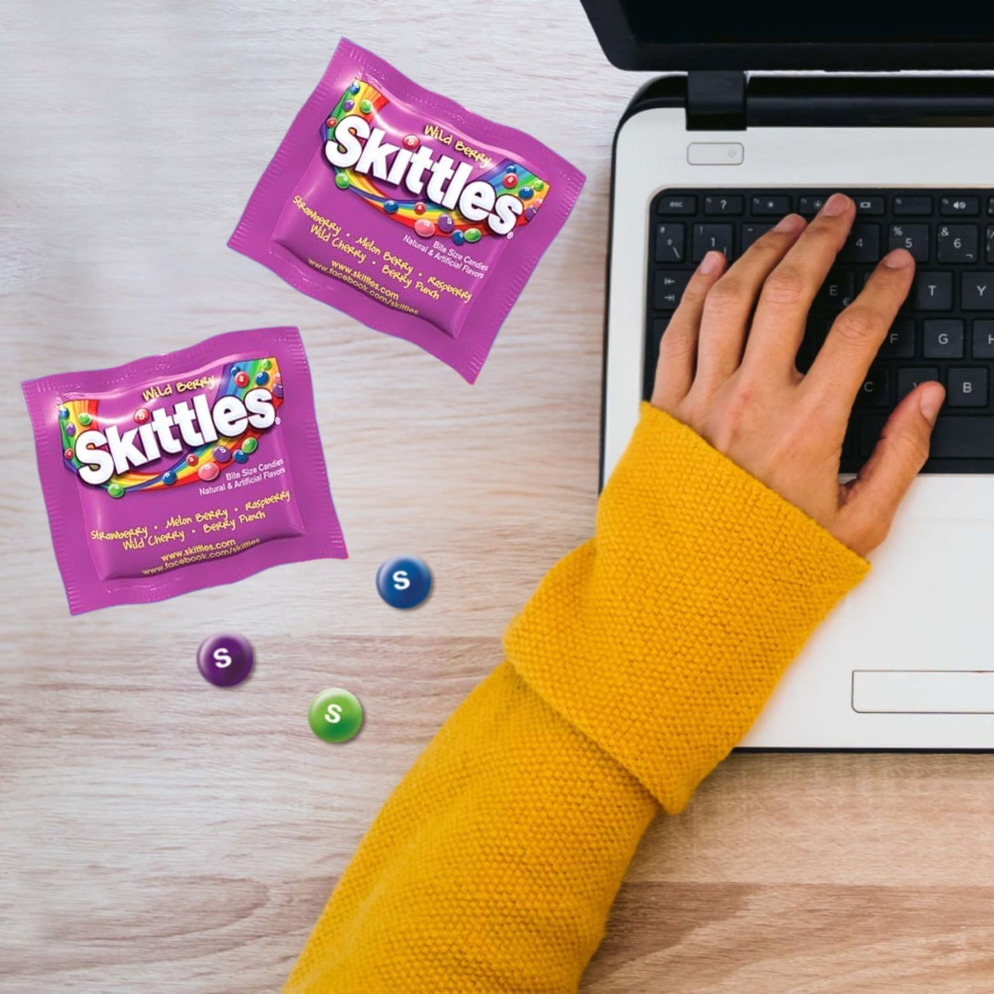 ASSORTIT X Skittles Collab Wild Berry Flavor Candy Coated Fruit Chew Fun Size 1 Lb Individually Wrapped Bulk Purple Party Assortment 25+ Bite Size