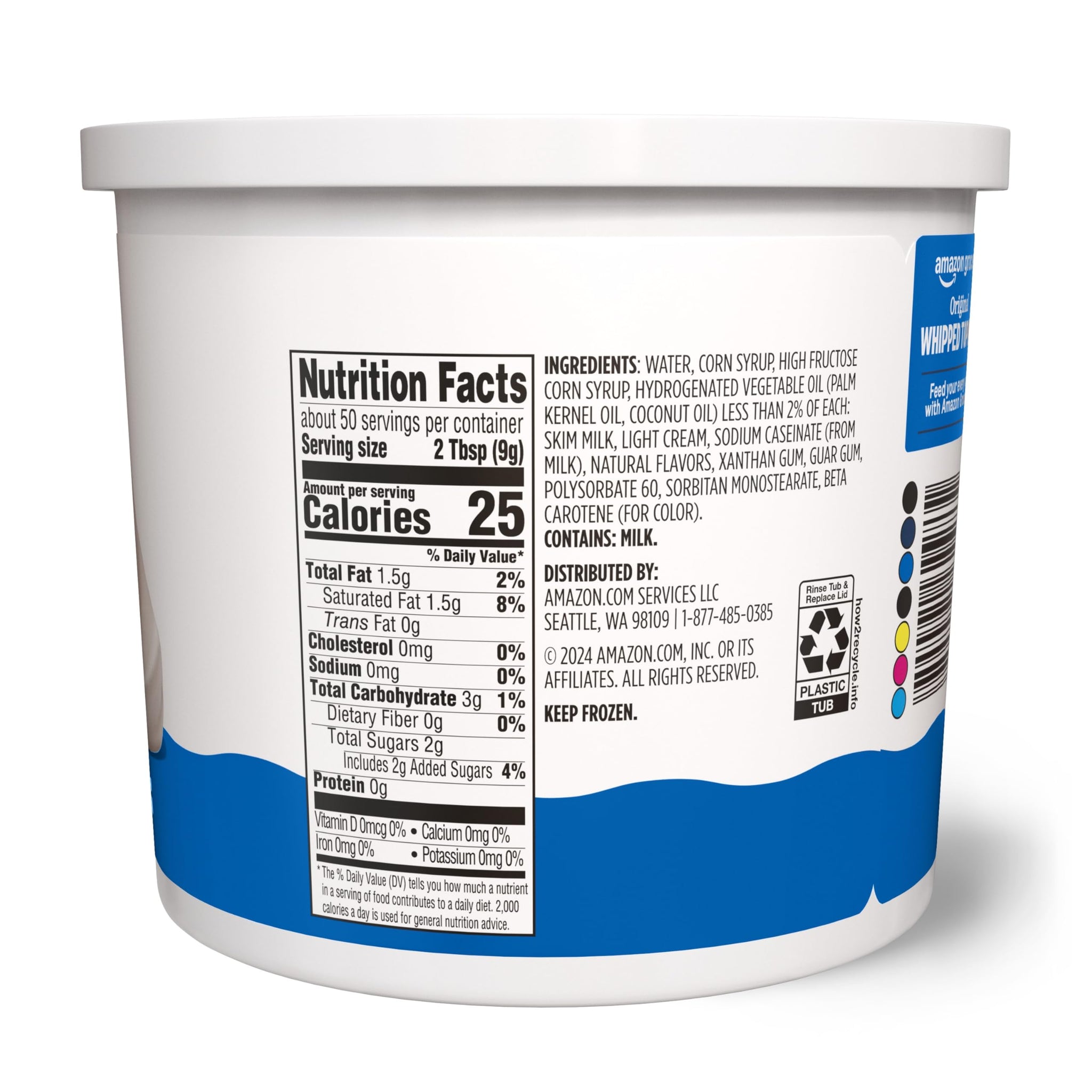 Amazon Grocery, Original Whipped Topping, 16 Oz, Frozen