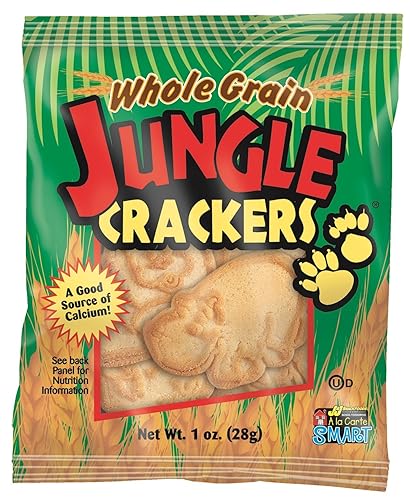 Readi-Bake BeneFIT Whole Grain Jungle Animal Cracker Snacks, Fun-To-Eat Single Serve Pouches, No Artificial Colors or Flavors, 1 Ounce (Pack of 200)