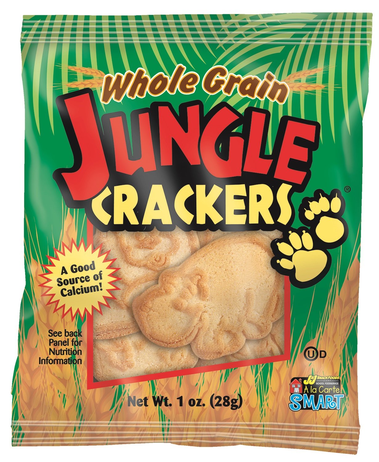 Readi-Bake BeneFIT Whole Grain Jungle Animal Cracker Snacks, Fun-To-Eat Single Serve Pouches, No Artificial Colors or Flavors, 1 Ounce (Pack of 200)